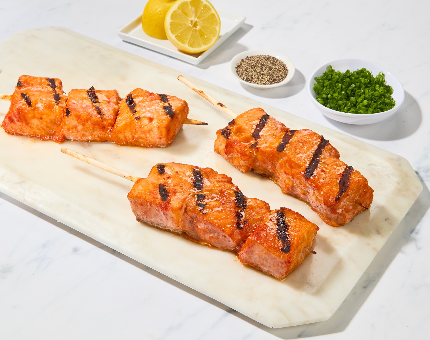 Gochujang Salmon Skewers