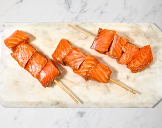 Gochujang Salmon Skewers
