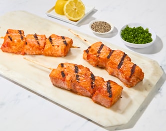 Gochujang Salmon Skewers