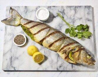 FreshDirect Branzino with Chermoula, Uncooked