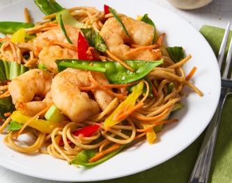 FreshDirect Shrimp with Thai Peanut Sauce, Single Serving Meal