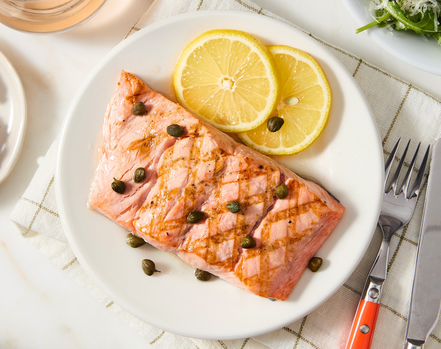 FreshDirect Salmon with Lemon and Capers, Char-Marked and Uncooked, image 2 of 2 slides