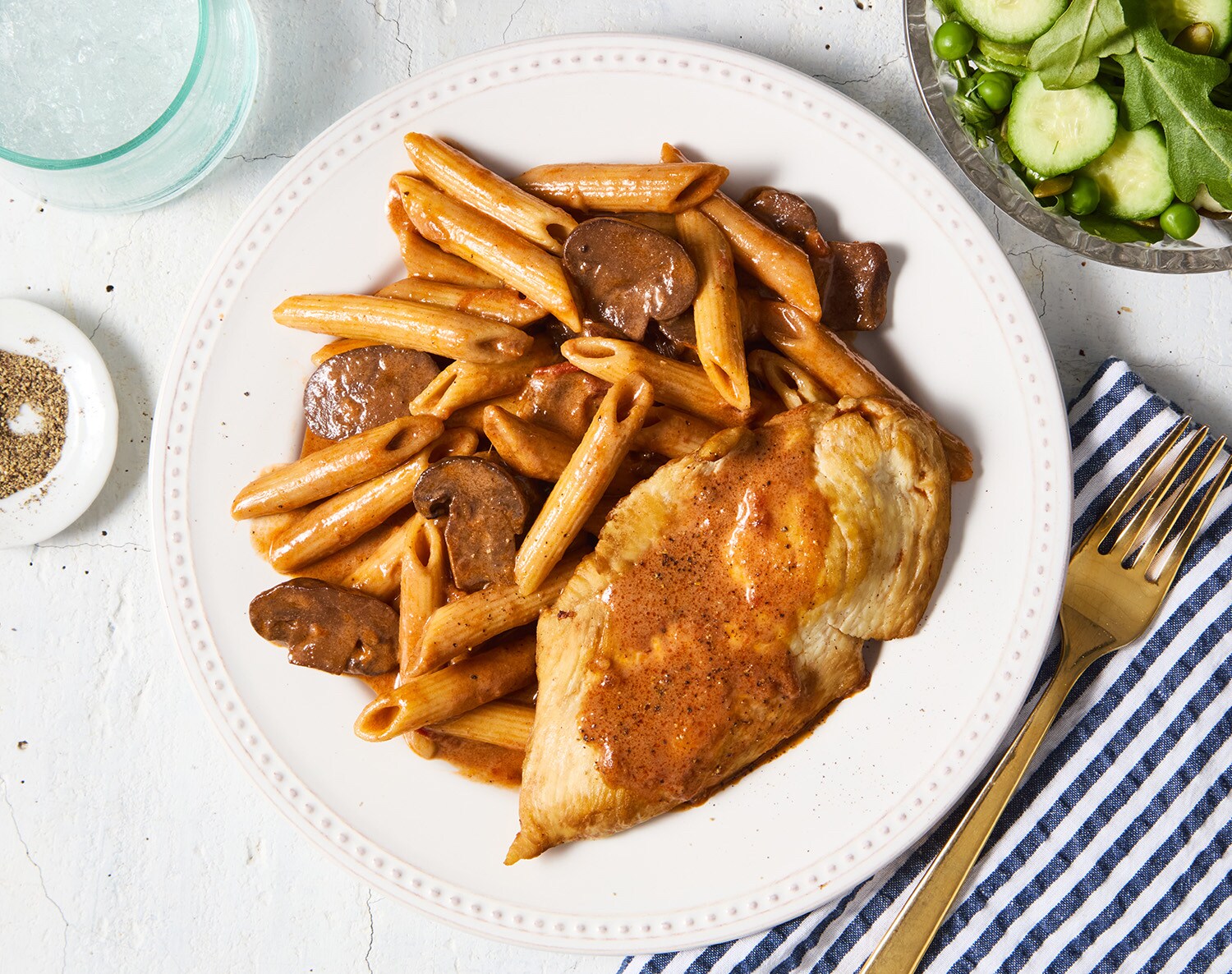 FreshDirect Chicken Marsala with Penne Pasta, Single Serving Meal, image 2 of 2 slides