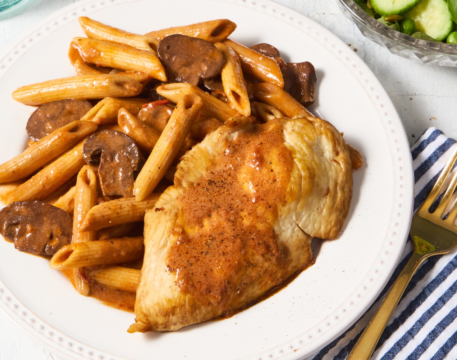 FreshDirect Chicken Marsala with Penne Pasta, Single Serving Meal, image 1 of 2 slides