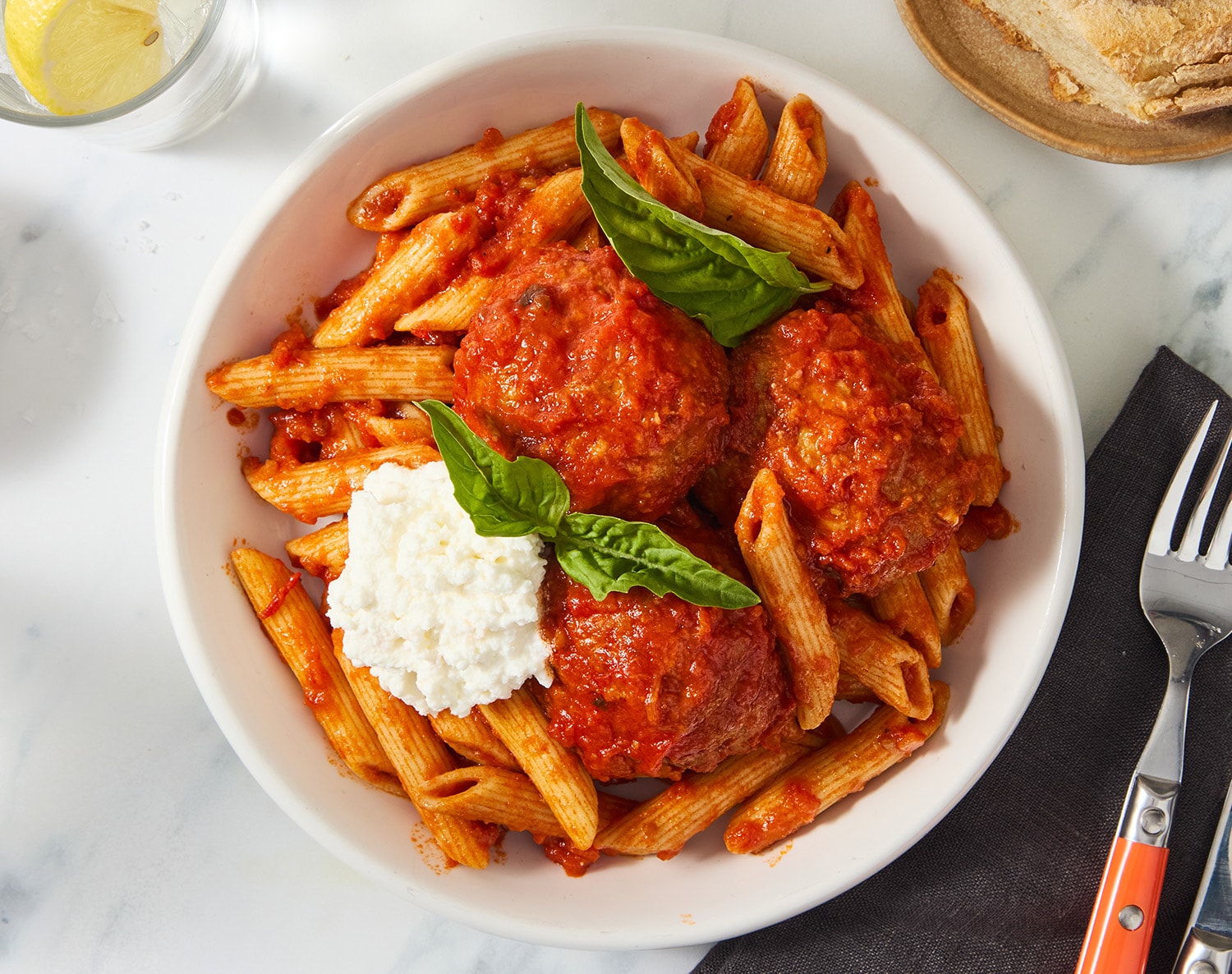 FreshDirect Penne and Meatballs, Single Serving Meal, image 2 of 2 slides