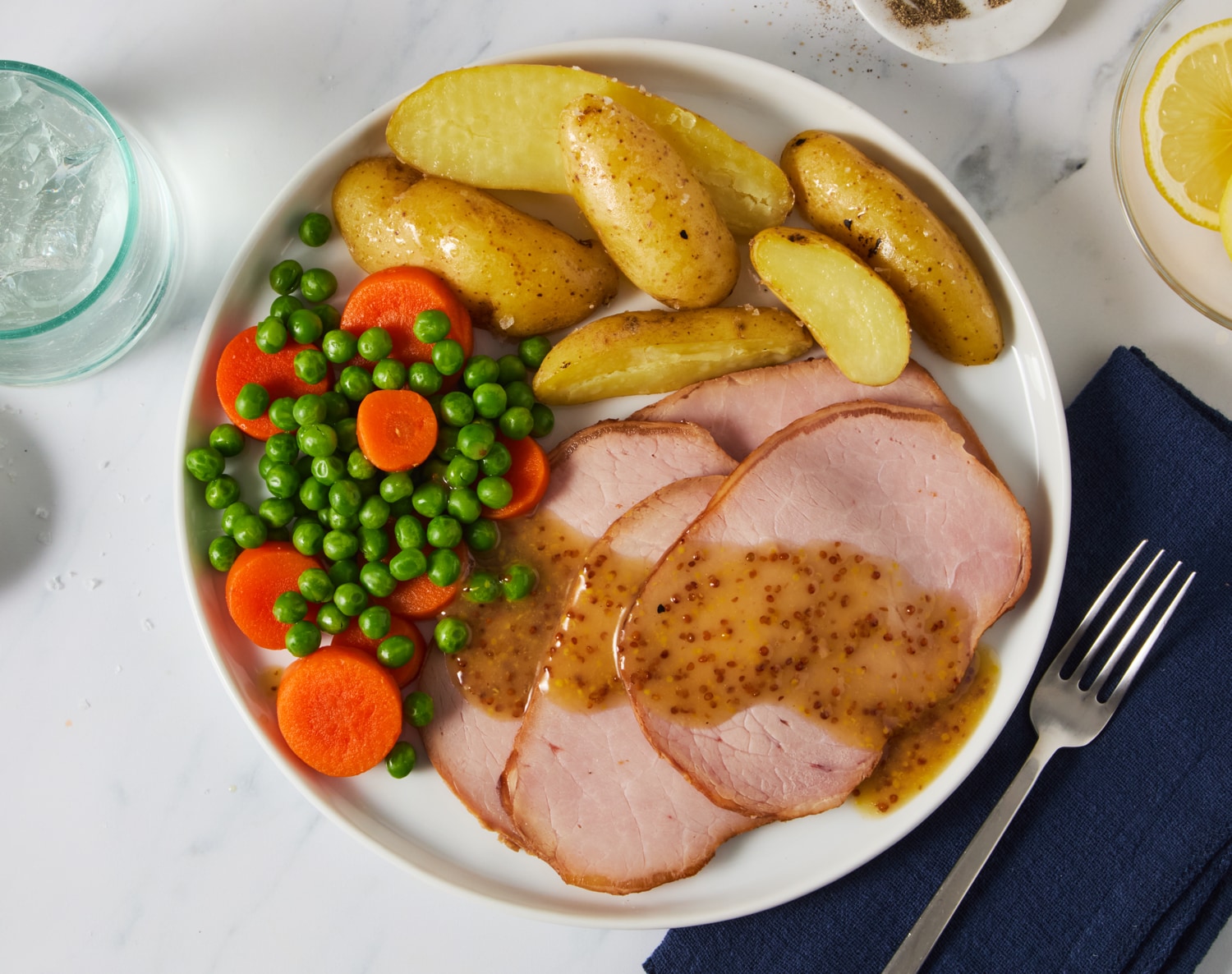 FreshDirect Frozen Sunday Ham with Potatoes, Peas & Carrots, Single Serving Meal, image 2 of 2 slides