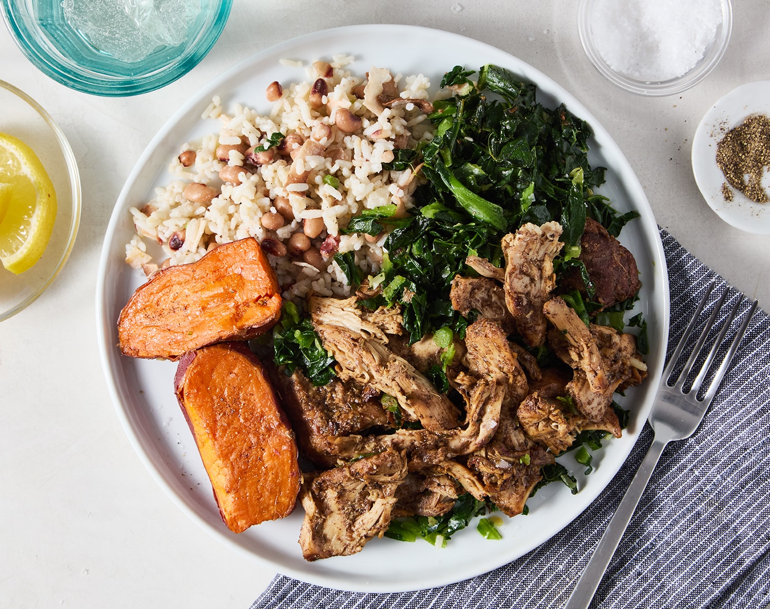 FreshDirect Jerk Chicken with Kale, Yams, and Coconut Rice, Single Serving Meal, image 2 of 2 slides