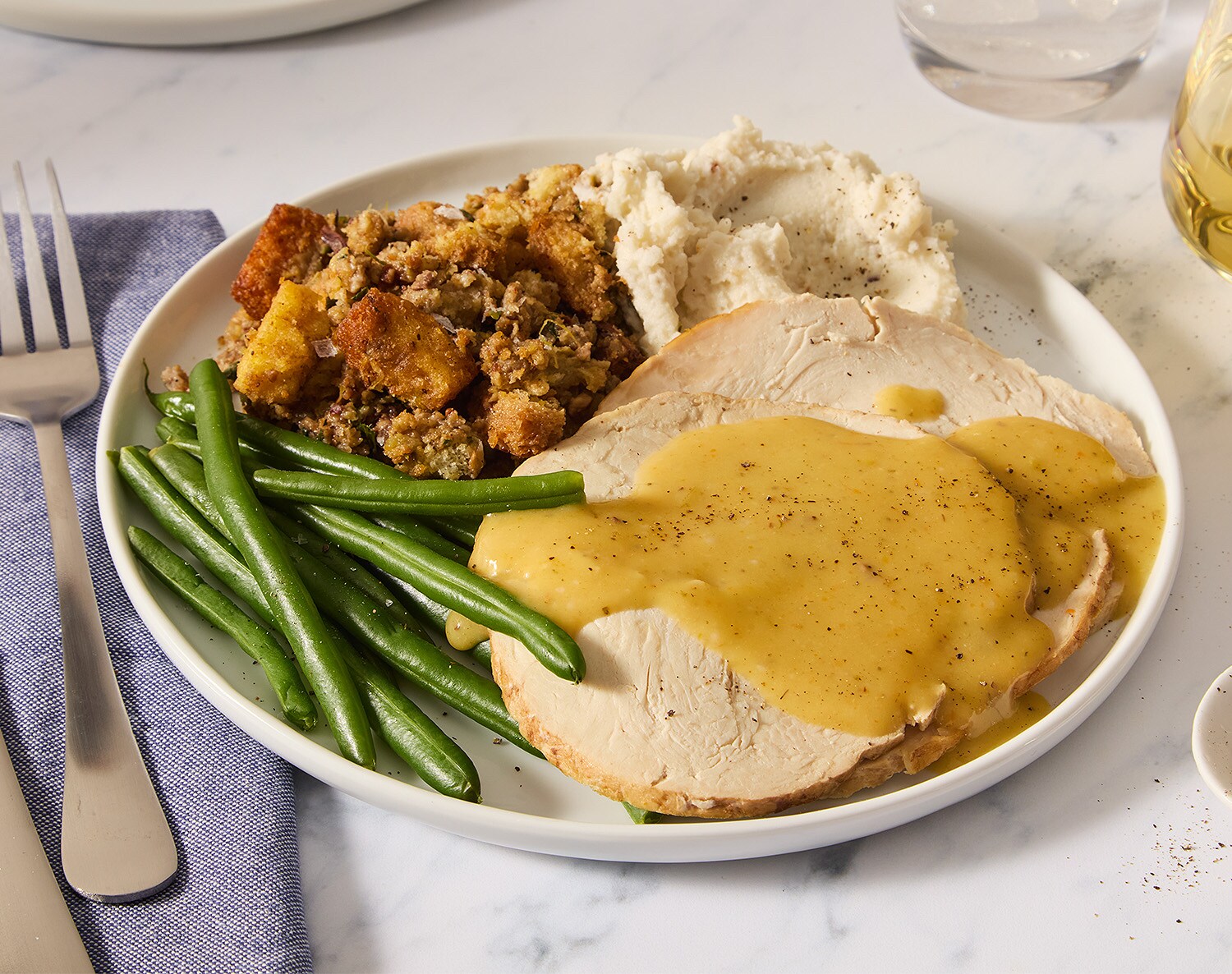 FreshDirect Thanksgiving Turkey Dinner, Single Serving Meal, image 2 of 2 slides