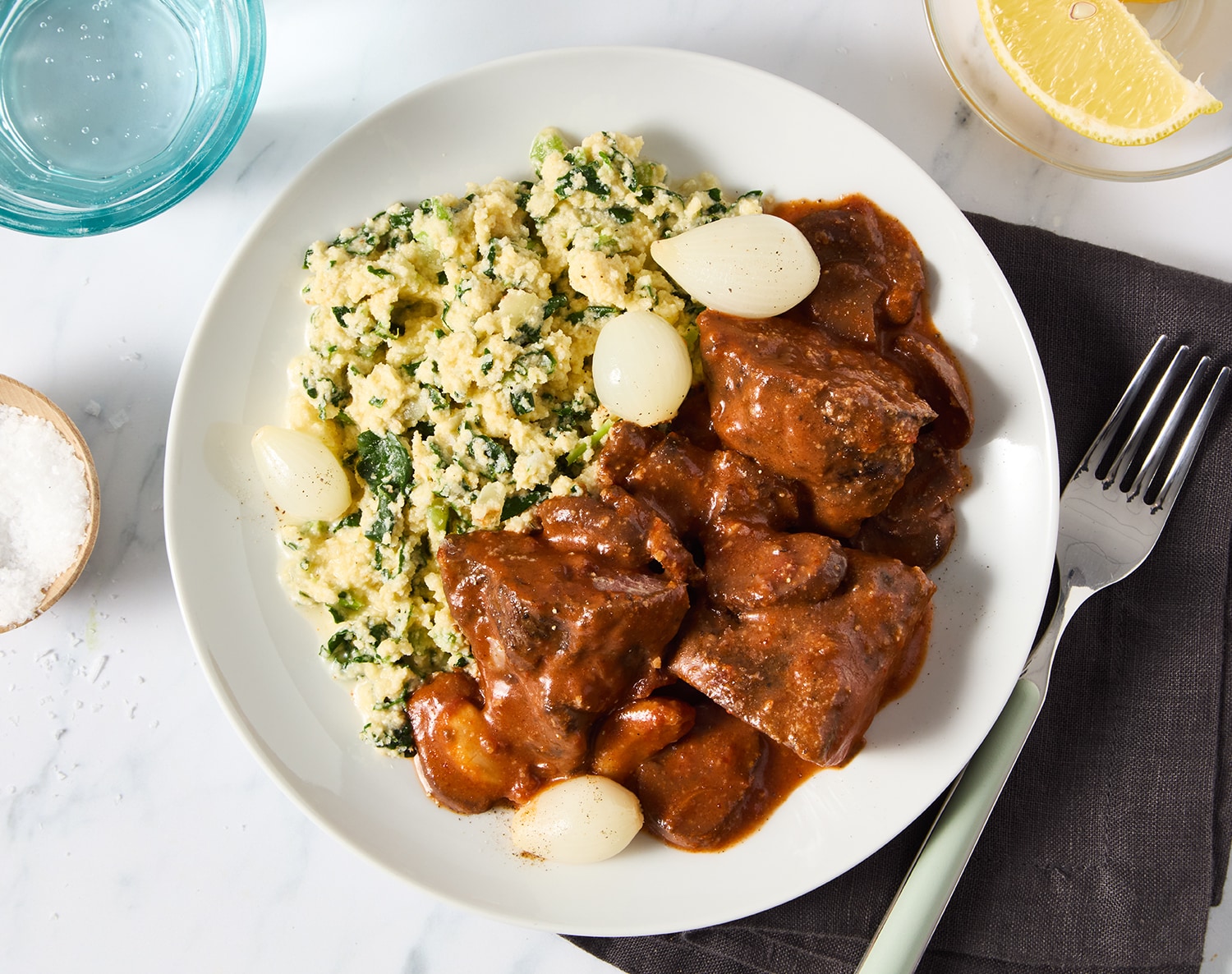 FreshDirect Braised Marsala Short Ribs with Polenta, Single Serving Meal, image 2 of 2 slides