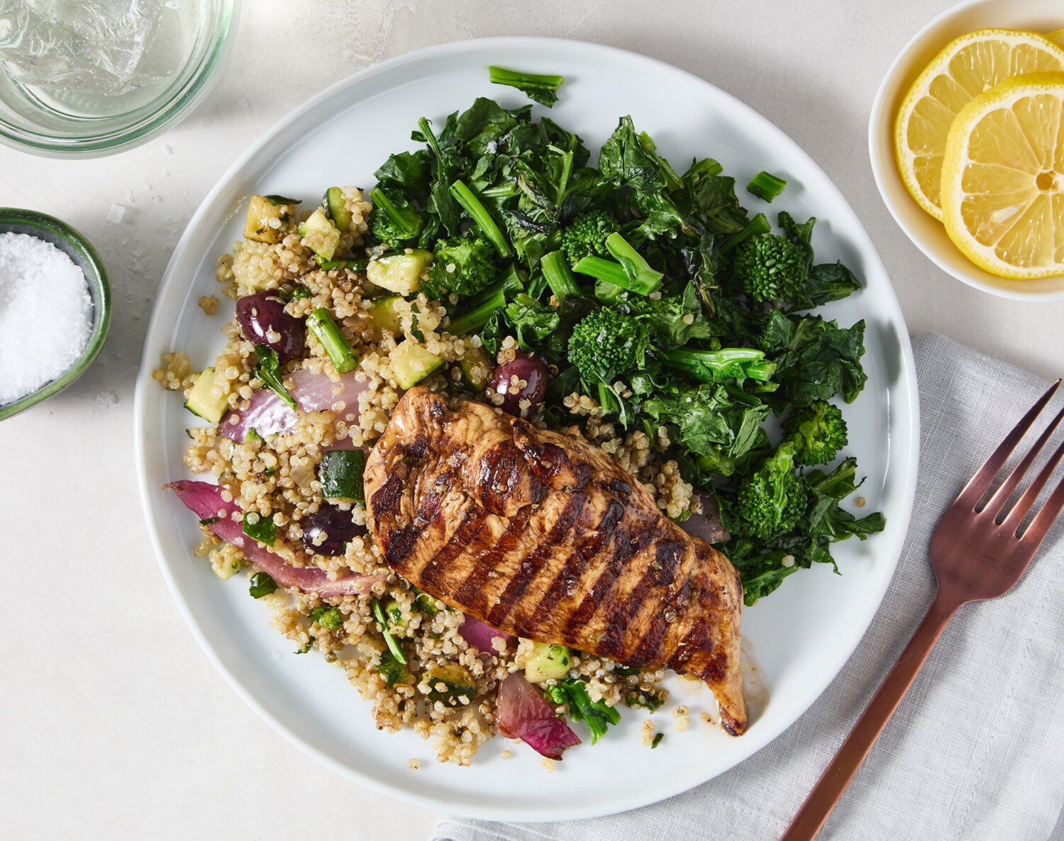 FreshDirect Balsamic Chicken with Broccoli Rabe and Quinoa, Single Serving Meal, image 2 of 2 slides