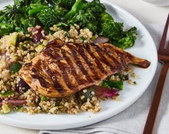 FreshDirect Balsamic Chicken with Broccoli Rabe and Quinoa, Single Serving Meal