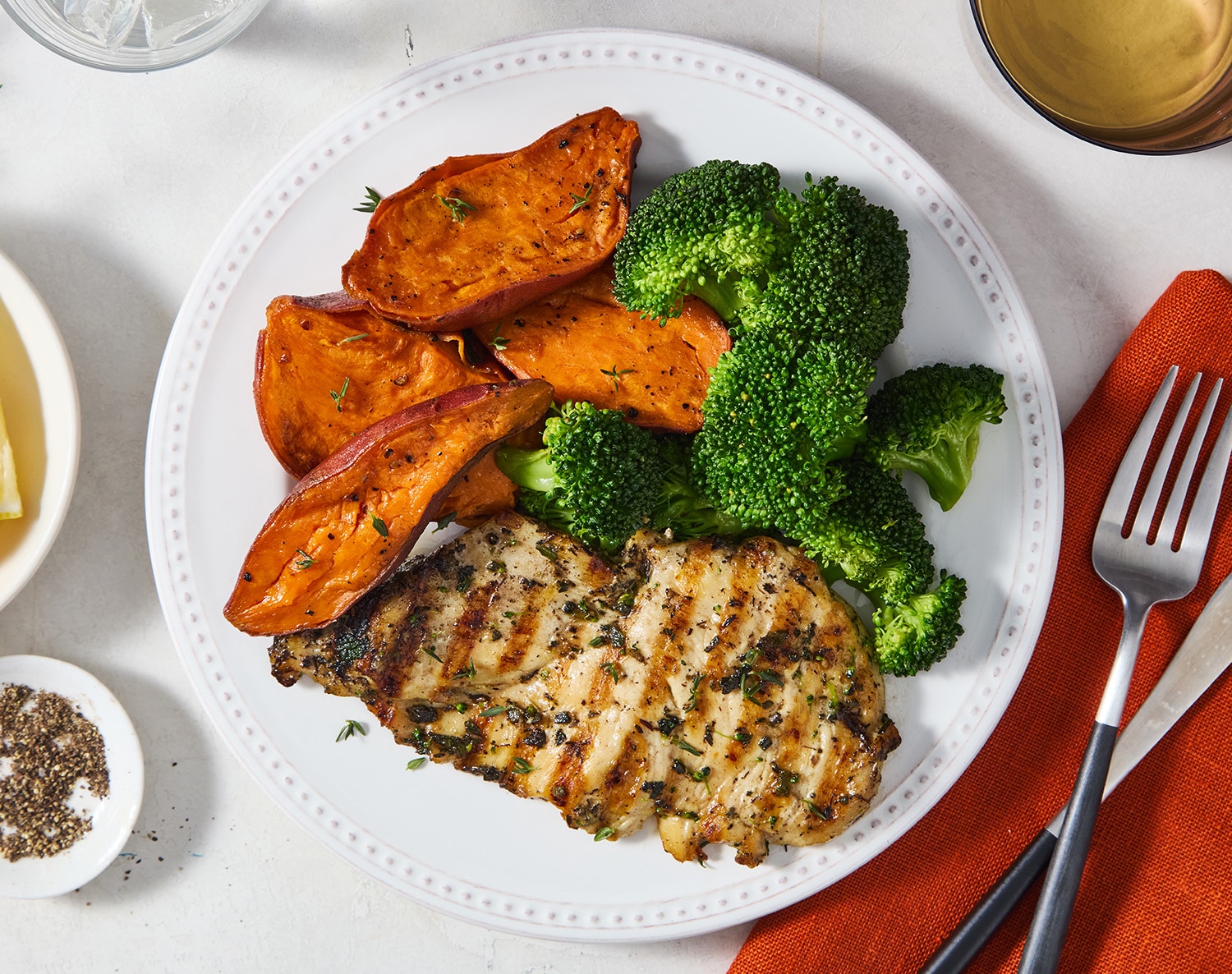 FreshDirect Herbed Chicken, Sweet Potatoes and Broccoli, Single Serving Meal, image 2 of 2 slides
