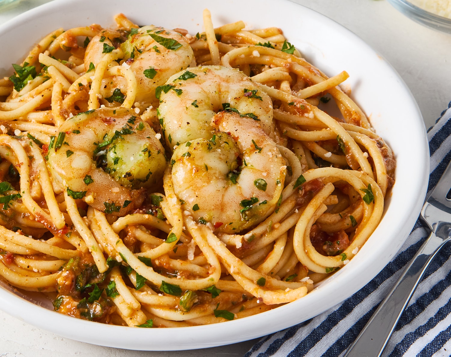 FreshDirect Shrimp and Spaghetti Arrabiata, Single Serving Meal