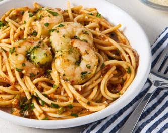 FreshDirect Shrimp and Spaghetti Arrabiata, Single Serving Meal