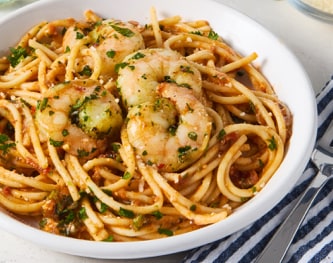 FreshDirect Shrimp and Spaghetti Arrabiata, Single Serving Meal