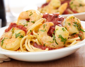 FreshDirect Shrimp and Spaghetti Arrabiata, Single Serving Meal