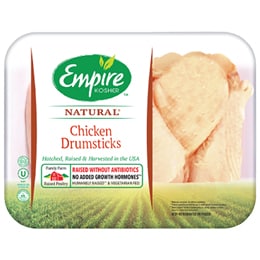 Empire Kosher Chicken Drumsticks, Raised w/o Antibiotics