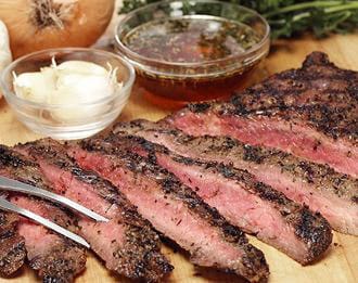 Chimichurri Marinated Beef Flank Steak, Uncooked