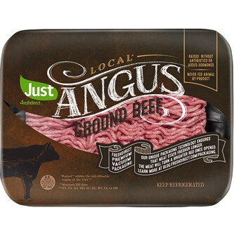 Just FreshDirect Local Angus RWA 80% Lean Ground Beef, Premium Packaging