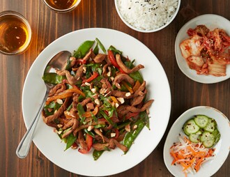 Ginger Teriyaki Marinated Pork Strips, Raised w/o Antibiotics, Uncooked