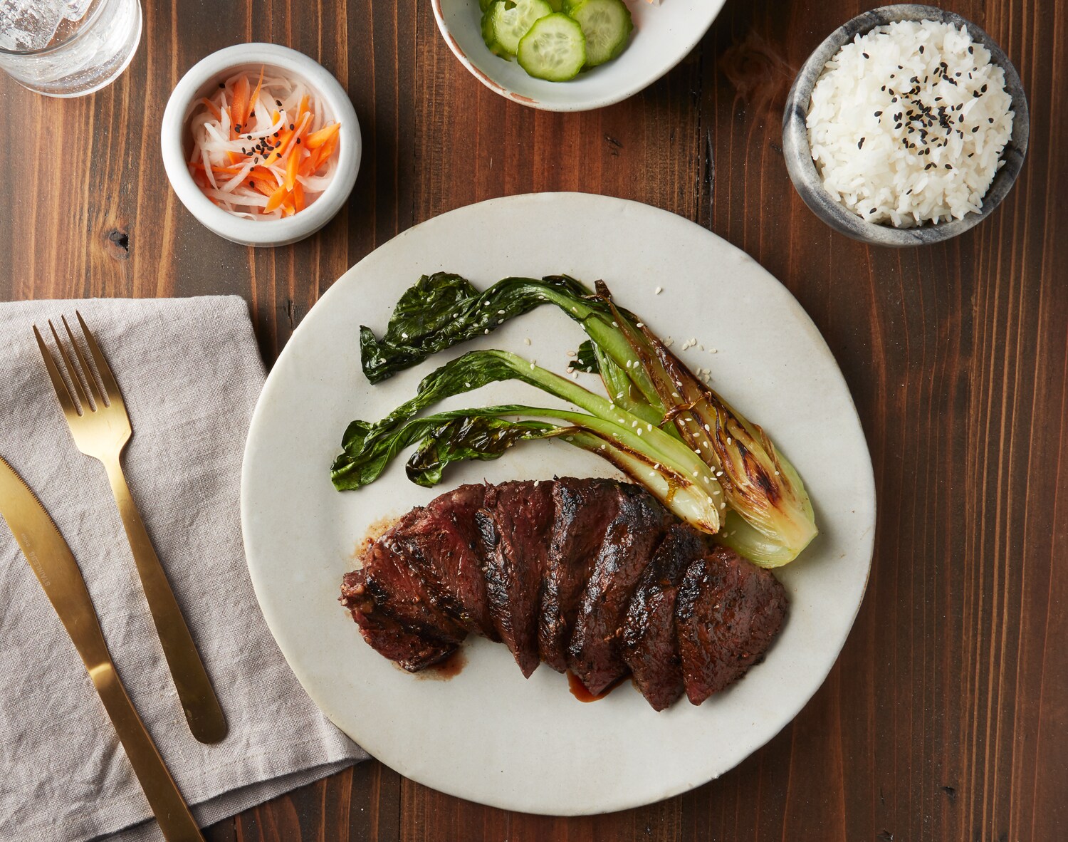 Korean BBQ Marinated Center Cut Sirloin, Raised w/o Antibiotics, Uncooked