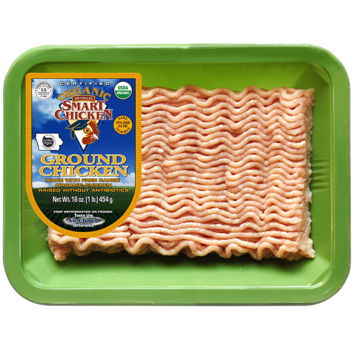 Smart Chicken Organic Ground Chicken, Air-Chilled