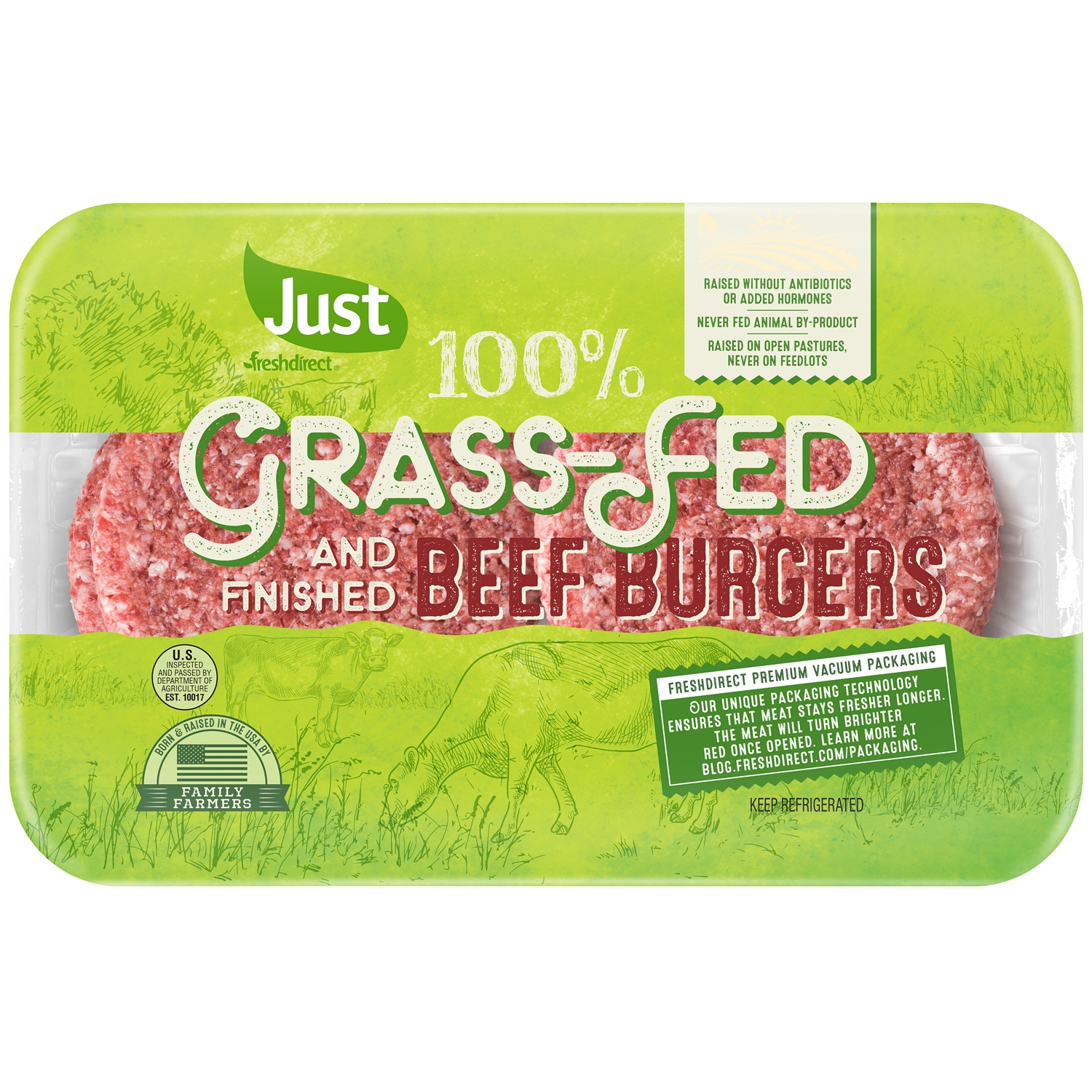Just FreshDirect 100% Grass-Fed Local Beef Steakburgers