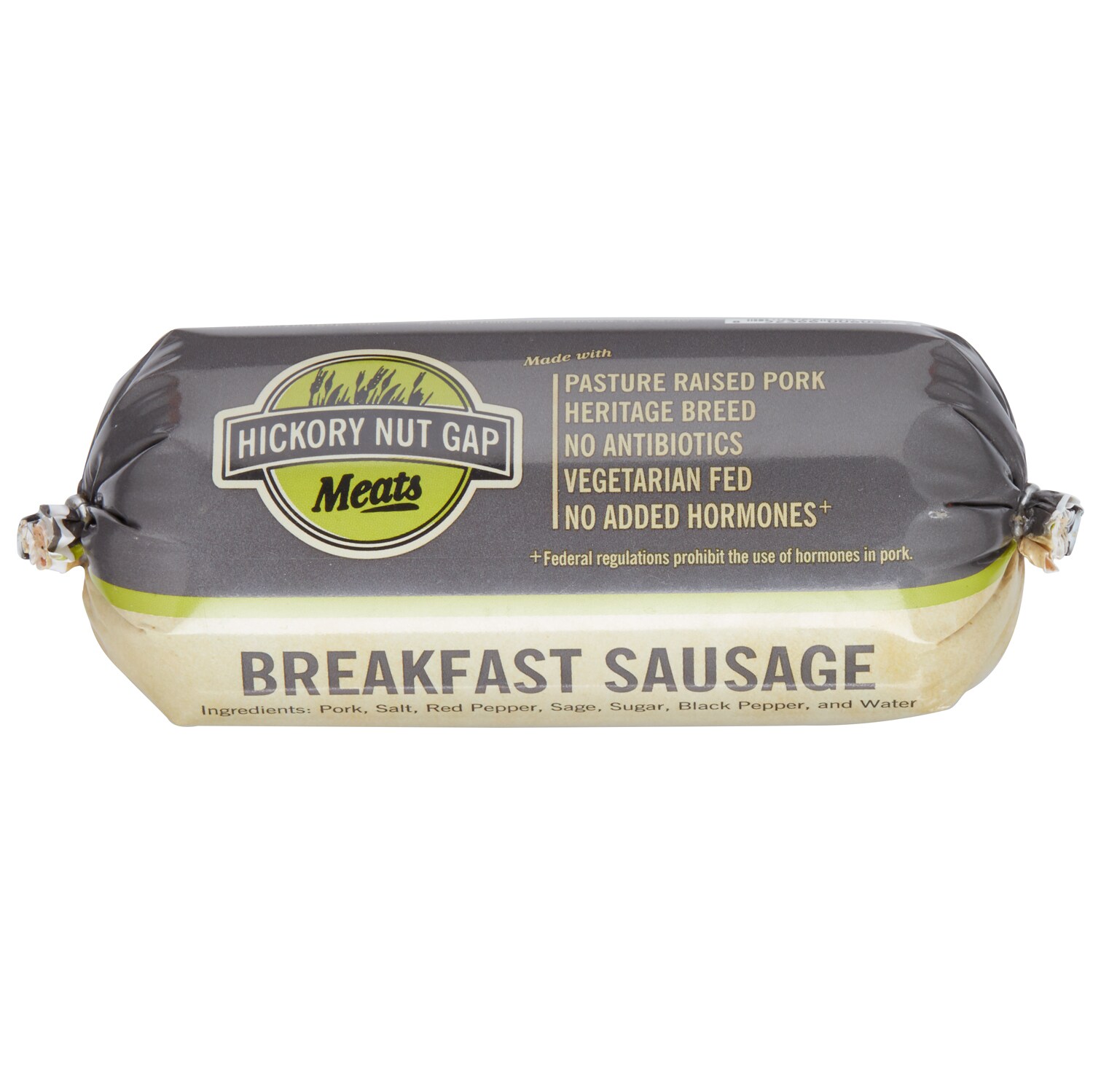 Hickory Nut Gap Pasture-Raised Pork Breakfast Sausage Roll, Non-GMO, Raised w/o Antibiotics