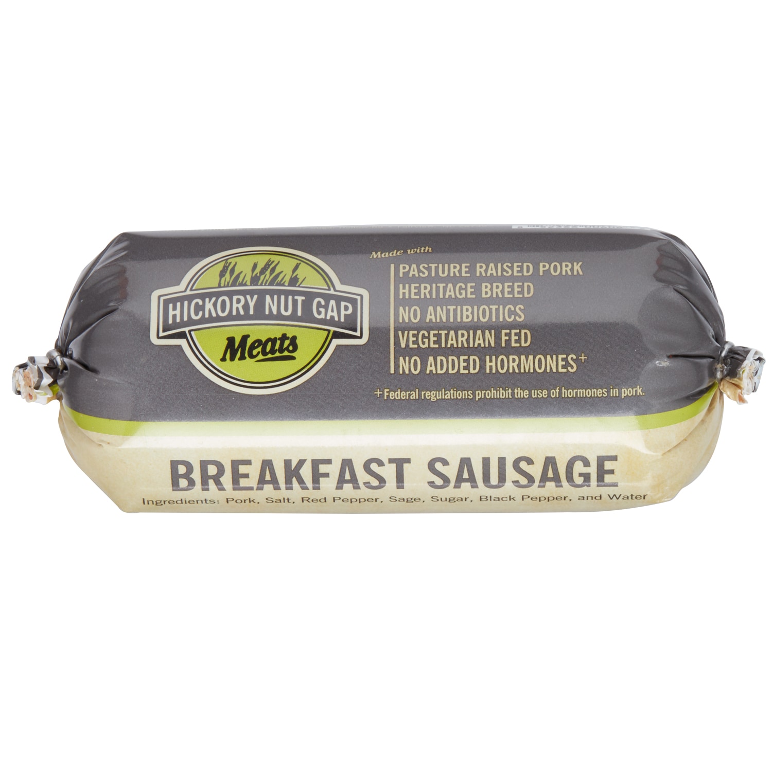 Hickory Nut Gap Pasture-Raised Pork Breakfast Sausage Roll, Non-GMO, Raised w/o Antibiotics