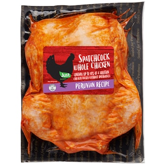 Just FreshDirect Peruvian Spatchcock Chicken, Raised w/o Antibiotics, Uncooked