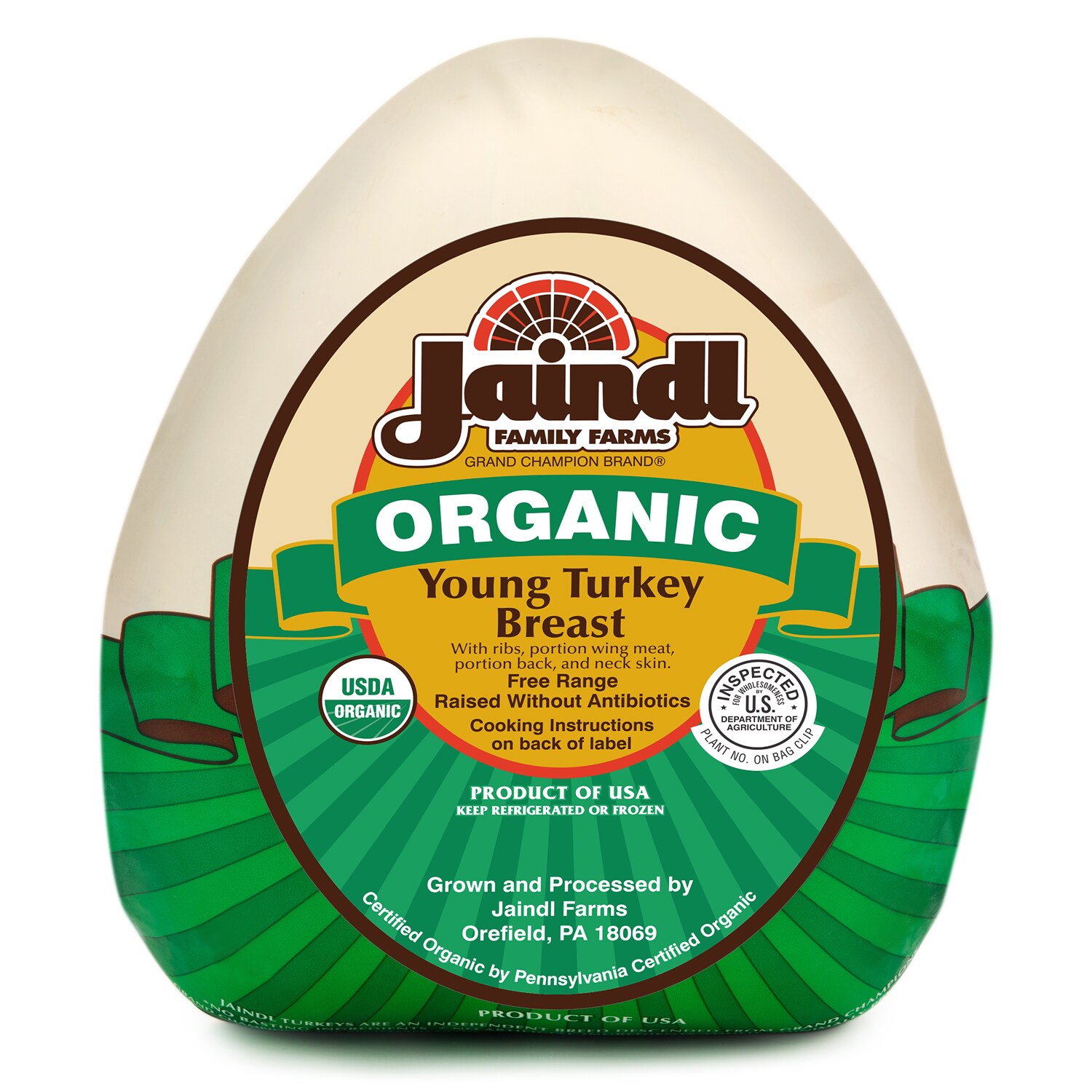 Jaindl Farms Local Organic Bone-In Turkey Breast, Fresh (4-8LB)