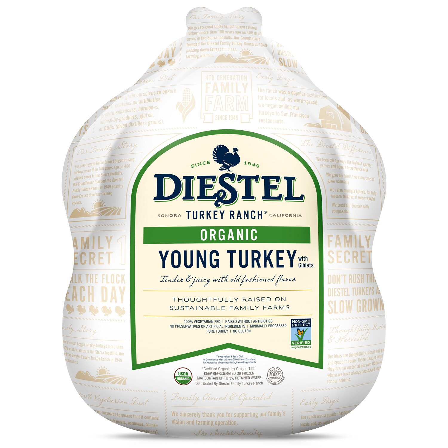 Diestel Family Ranch Organic Whole Turkey, Fresh