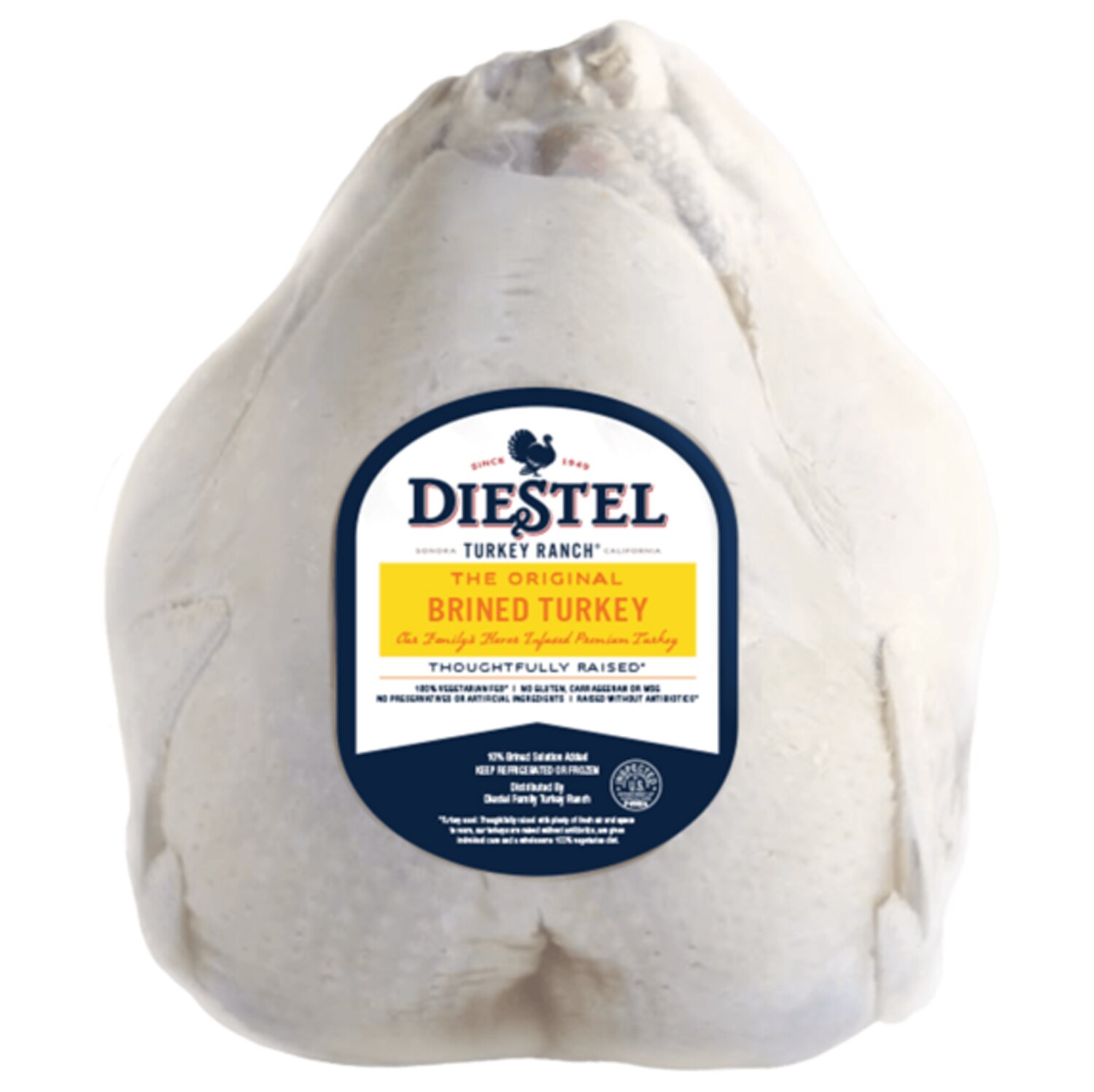 Diestel Family Ranch Whole Brined Turkey, Raised w/o Antibiotics, Fresh