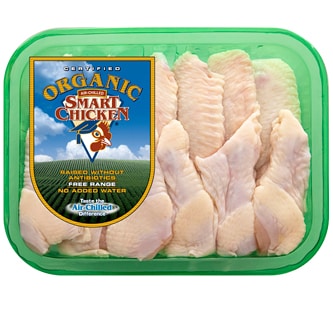 Smart Chicken Organic Chicken Wings, Air Chilled