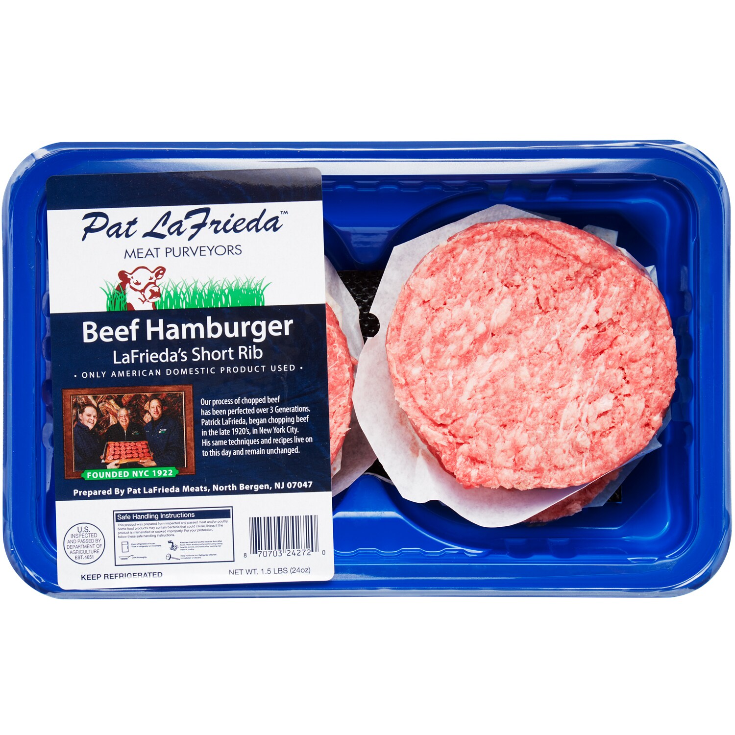 Pat LaFrieda Beef Short Rib Hamburger, Fresh