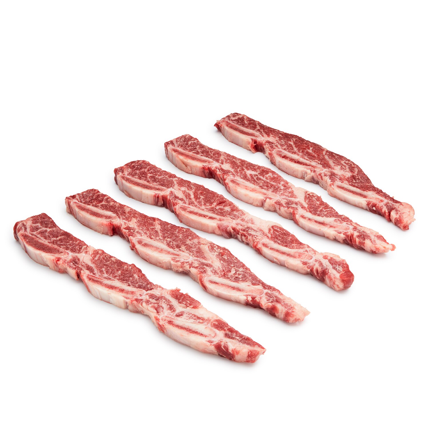 100% Grass-Fed Bone-In Thin Cut Beef Short Ribs, Flanken Style