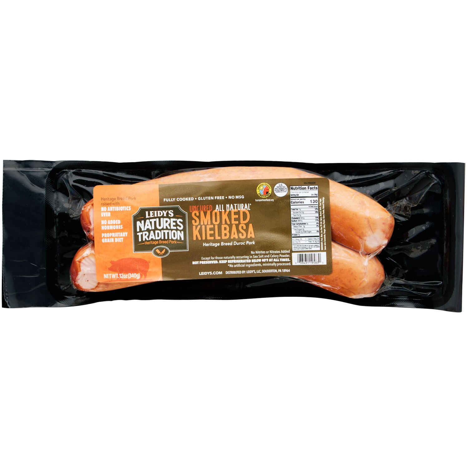 Leidy's Nature's Tradition Uncured Smoked Kielbasa