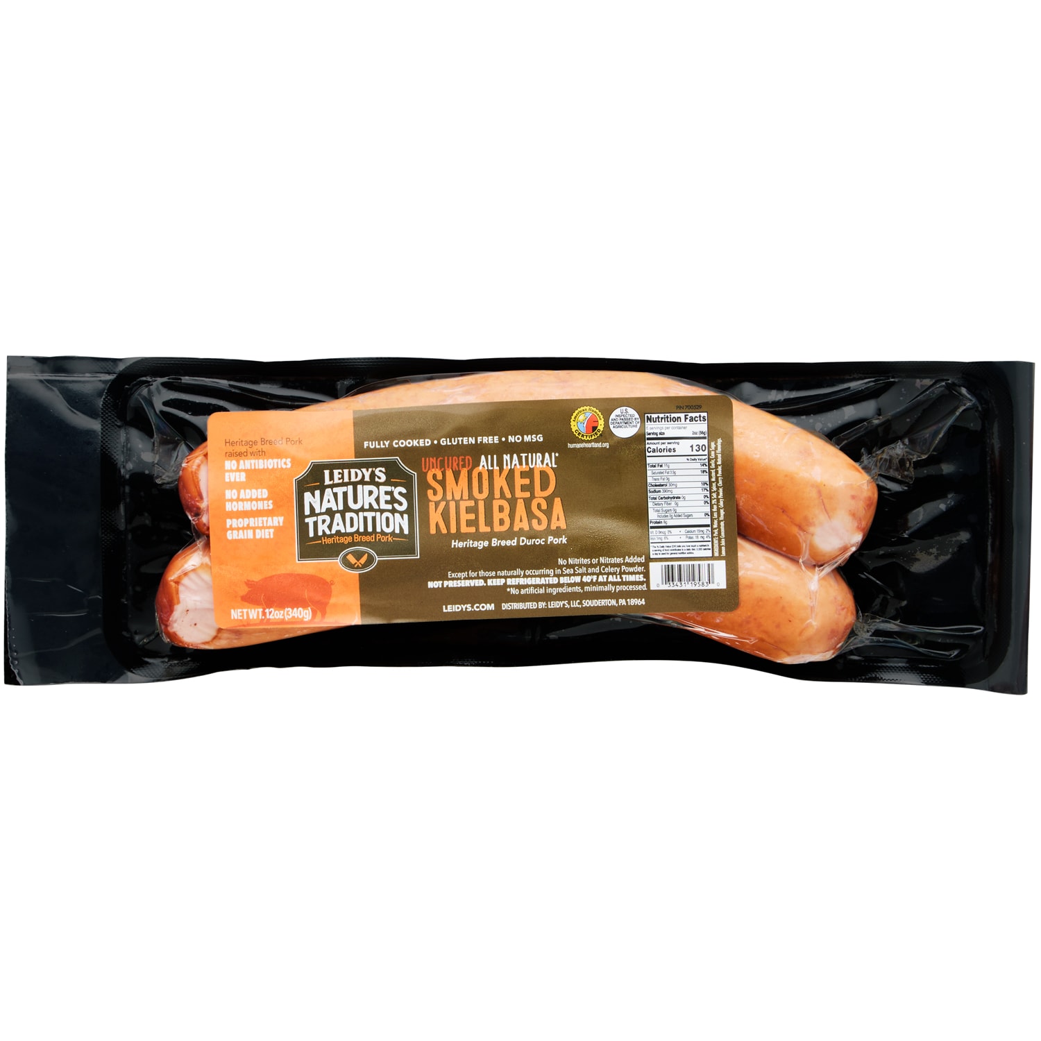 Leidy's Nature's Tradition Uncured Smoked Kielbasa