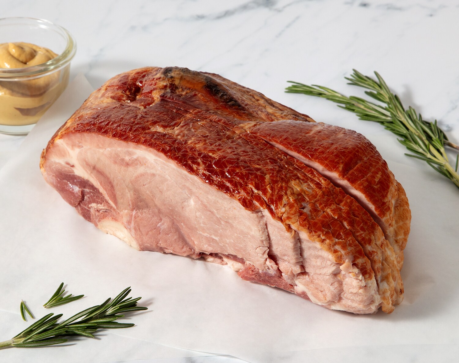 Hickory Nut Gap Pasture-Raised Heritage Uncured Bone-In Quarter Spiral Ham, image 1 of 2 slides