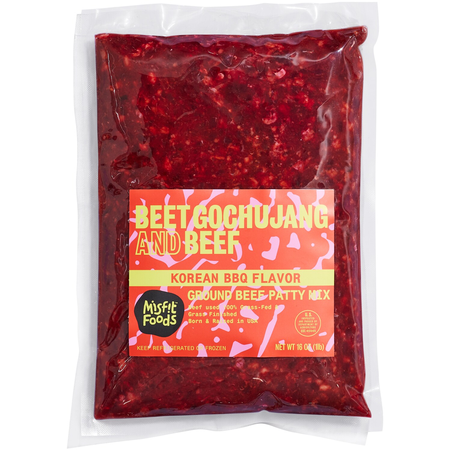 Misfit Foods Korean BBQ Beet and Ground Beef Blend, Frozen