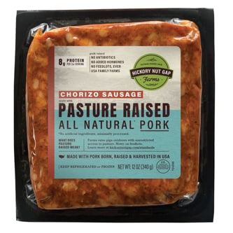 Hickory Nut Gap Pasture-Raised Heritage Ground Pork Chorizo, Non-GMO, Raised w/o Antibiotics
