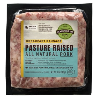 Hickory Nut Gap Pasture-Raised Heritage Ground Pork Breakfast Sausage, Non-GMO, Raised w/o Antibiotics