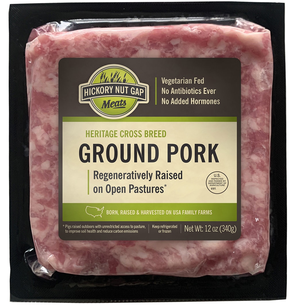 Hickory Nut Gap Pasture-Raised Ground Pork, Non-GMO, Raised w/o Antibiotics
