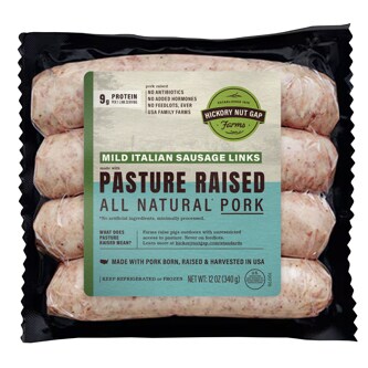 Hickory Nut Gap Pasture-Raised Heritage Mild Italian Sausage, Non-GMO, Raised w/o Antibiotics