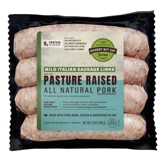 Hickory Nut Gap Pasture-Raised Heritage Mild Italian Sausage, Non-GMO, Raised w/o Antibiotics