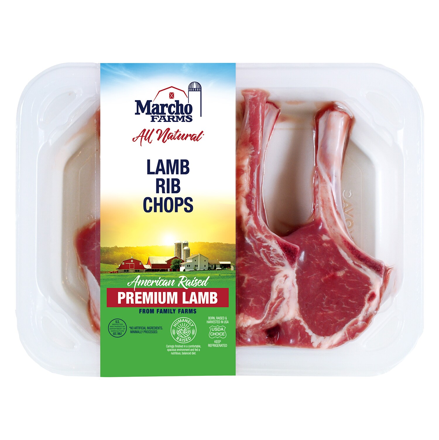 Marcho Farms Lamb Rib Chops, Bone-In