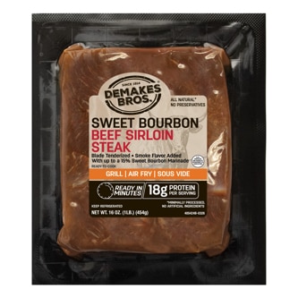 Demakes Bros. Beef Sirloin Steak, Sweet Bourbon, Frozen