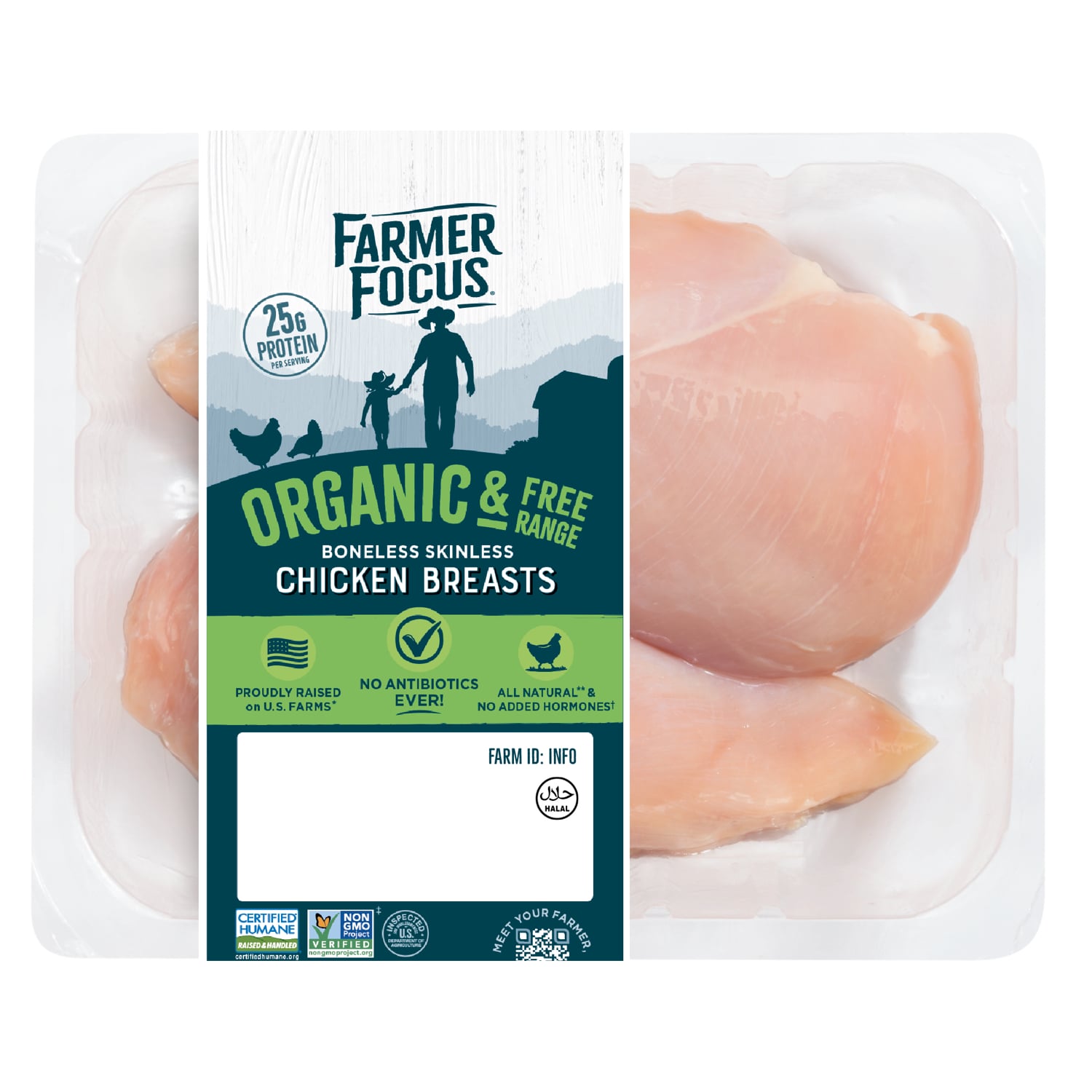 Farmer Focus Organic Boneless Skinless Chicken Breast, image 1 of 3 slides