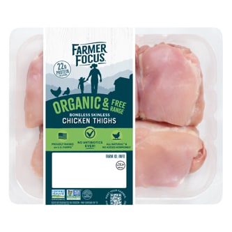 Farmer Focus Organic Boneless Skinless Chicken Thighs