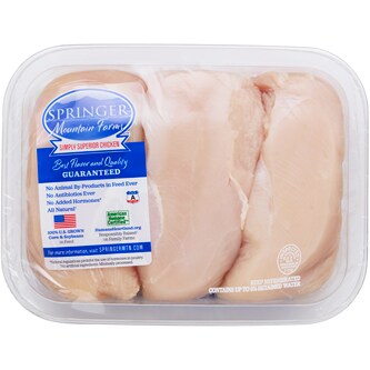 Springer Mountain Farms Boneless Skinless Chicken Breasts, Raised w/o Antibiotics 